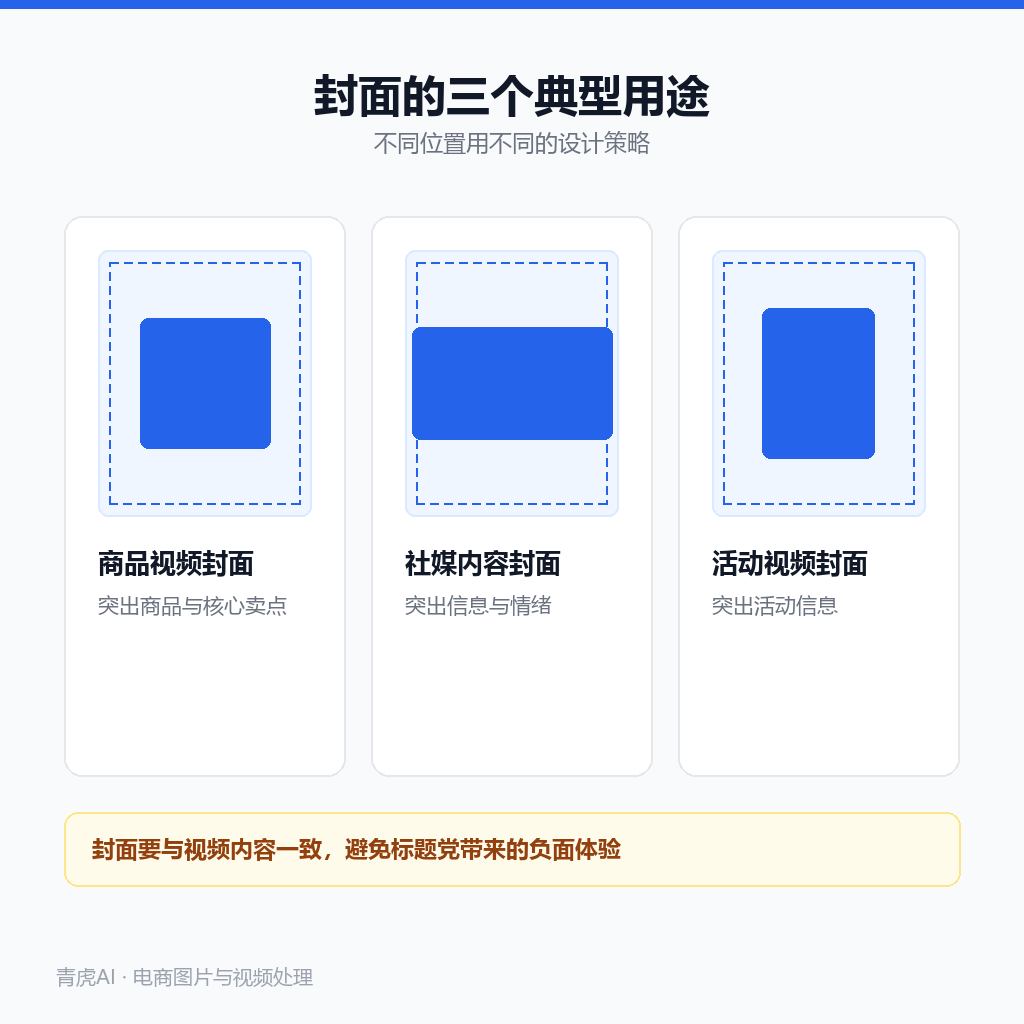 视频封面在电商里的三种用法:商品视频封面、社媒内容封面、活动视频封面