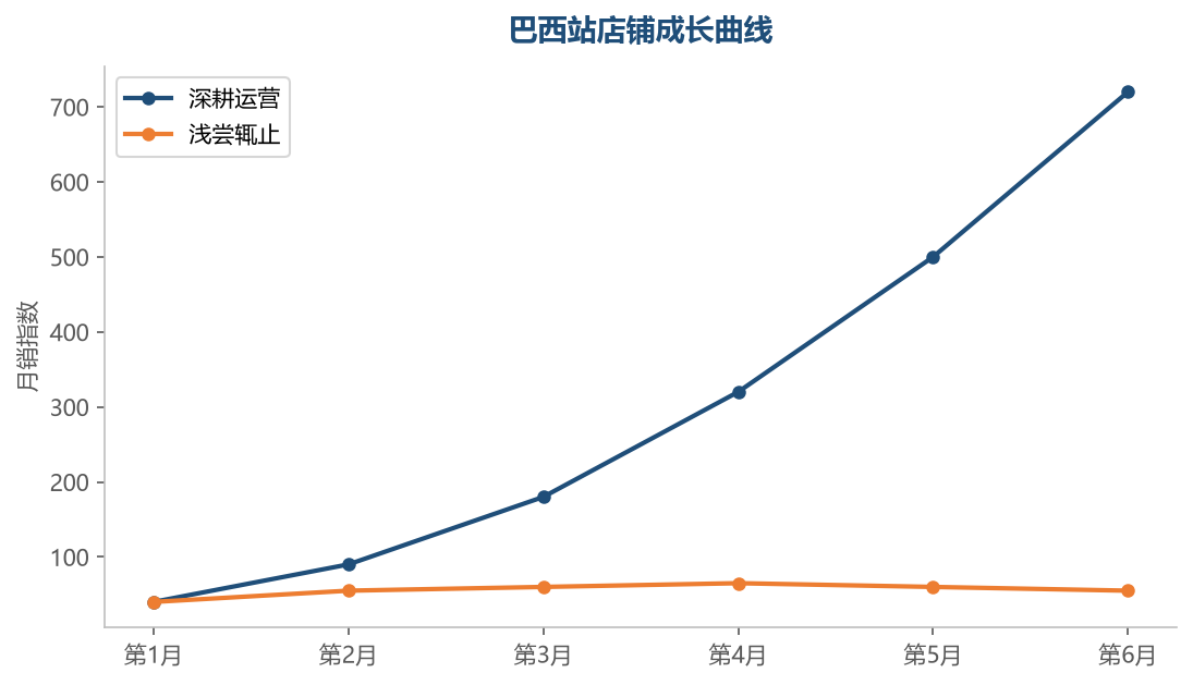 巴西站成长对比