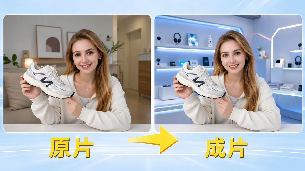 电商视频换背景